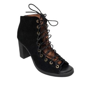 JEFFREY CAMPBELL Cors Suede Lace Up Heels 8